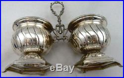Double Salt Cellar With Handel Sterling 925 INCLUDING INSERTS 106 Grams
