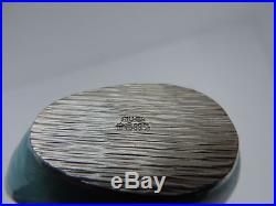 Exquisite Korean Sterling Silver Enamel Ducks Open Salt Bowl/dish Pair 154 Grams