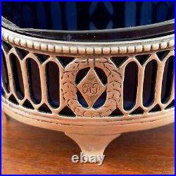 Early Daniel Rogers Coin Silver Salt Cellar Pierced & Beaded 1800 Monogram Rf