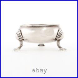 Early Iw English Georgian Sterling Silver Salt Cellar Cauldron Style 1736