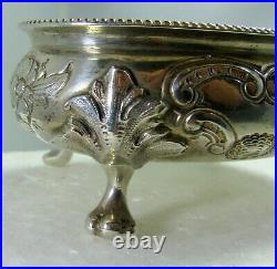 Early Peter L. Krider Coin Silver Double Beaded Standard Master Salt Cellar