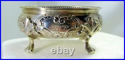 Early Peter L. Krider Coin Silver Double Beaded Standard Master Salt Cellar