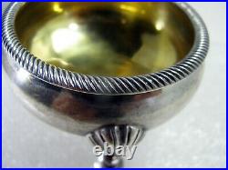 Early Tiffany Sterling Silver Gold Washed Gadrooned Open Salt J. C. Moore