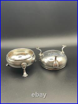 Elegant Antique Sterling Silver Salt Cellars by Haseler Bros, London 1913