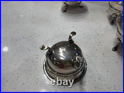 English Sterling Silver 4 Antique Salt Cellars 1903-1906