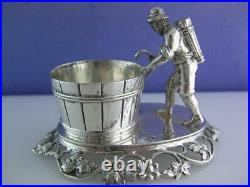 English Sterling Silver figural Salt Cellar Dish WILLIAM MOERING London c1892