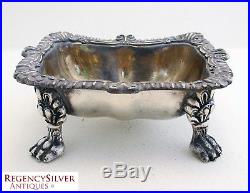 Extremely Heavy Scottish Antique Solid Sterling Silver MASTER SALT Dish Cellar