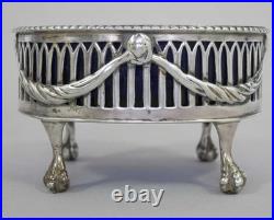 FINE PAIR GEORGE III ANTIQUE STERLING SILVER TABLE SALTS SALT CELLARS 1773 179g