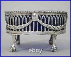 FINE PAIR GEORGE III ANTIQUE STERLING SILVER TABLE SALTS SALT CELLARS 1773 179g