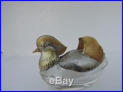 Finest Japanese Sterling Silver Duck Open Salt Cellar Bowl/dish Dip Figural Pair