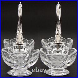 Fab Antique French Sterling Silver Double Open Salt or Sweet Meat Serving Caddy
