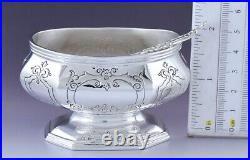 Fab Pair Reed & Barton Sterling Silver Open Salt Cellars with Spoons