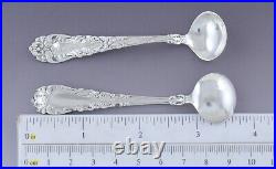 Fab Pair Reed & Barton Sterling Silver Open Salt Cellars with Spoons