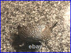 Fine Continental 800 Silver Master Salt Cellar! Ornate Repousse & Chase Work