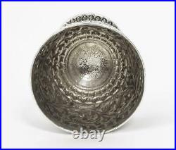 Fine INDIAN SOLID SILVER Decorative SMALL GOBLET / CUP c1896