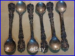 Fourteen Sterling Silver Antique Salt Cellar Spoons, (3 sets) with Hallmarks