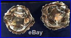 France / French 19th Century. 950 Sterling Silver Pair Of Antique Salts Cellars