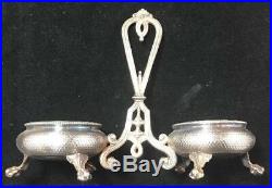 French Sterling Silver Double Open Salt Cellar Harleux 950 1st Standard