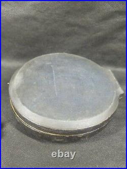 Full Set Silver Plate Salt Cellar Pots Carry Case Antique Velvet Liner