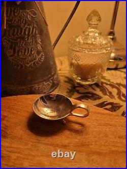 GEORG JENSEN DENMARK Rare Sterling Silver (. 925) Ornamental Salt Spoon Hammered