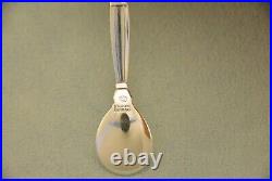 Georg Jensen Acorn Sterling Salt Cellar & Spoon Green Interior Post 1945 No Mono