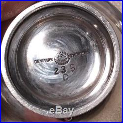 Georg Jensen Denmark Antique Set 4 Sterling Silver Salt Cellars & Spoons 235 D