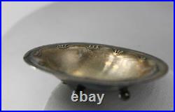 Georg Jensen Denmark Sterling Silver Footed Salt Cellar Dish Bowl #243B, Vintage