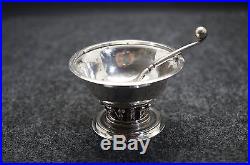 Georg Jensen Sterling Silver #180 Salt Bowl Dish Cellar & Spoon Lot B