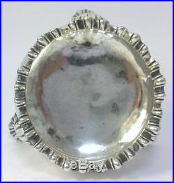George III hallmarked Sterling Silver Salt Cellar/Dish & Liner 1762 (129g)