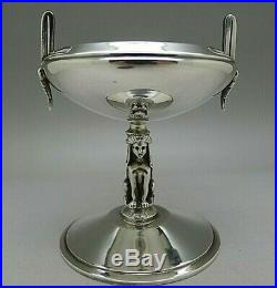 Gorham RARE Sterling Silver 1890 Art Nouveau Egyptian Big Master Salt Cellar WOW