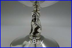 Gorham RARE Sterling Silver 1890 Art Nouveau Egyptian Big Master Salt Cellar WOW