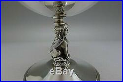 Gorham RARE Sterling Silver 1890 Art Nouveau Egyptian Big Master Salt Cellar WOW