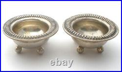 Gorham Salt Cellars Sterling Silver Pair of 2 Footed Bowls A2956 Monogram RMD