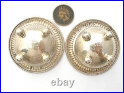 Gorham Salt Cellars Sterling Silver Pair of 2 Footed Bowls A2956 Monogram RMD