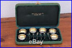 Gorham Sterling Silver Set of 6 Salt Cellars, Spoons with original case