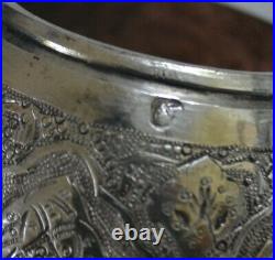 Group of Persian Silver Small Items Salt Cellars, Salt Shakers, Egg Cups etc