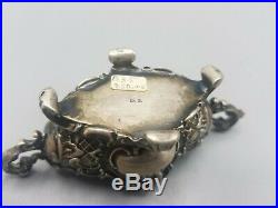 Hallmarked Sterling Silver Repousee Salt Cellar Marked St. S. 45.75 Grams