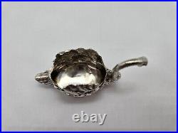 Hallmarked Vintage Silver Textured Swan Salt Cellar