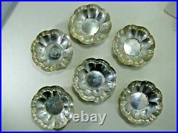 Heavy Set of 6 Gorham Sterling Silver Floral Style Salt Cellars #A13615