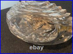 Huge Vintage 835 Silver Swan Crystal Master Salt Cellar / Caviar Dish Nice