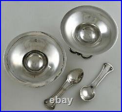 INCREDIBLE Spratling Sterling Silver Spiral Master Salt Cellars With Spoons 1955
