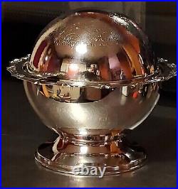 Israel Freeman & Son Silverplate Trinket Globe'Celtic' Pattern Salt Cellar