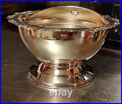 Israel Freeman & Son Silverplate Trinket Globe'Celtic' Pattern Salt Cellar