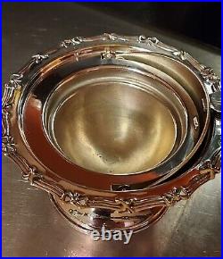 Israel Freeman & Son Silverplate Trinket Globe'Celtic' Pattern Salt Cellar