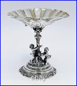 Italian Sea Shell Silver Salt Cellar Vintage Cassetti