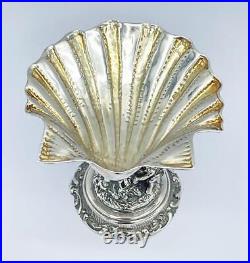 Italian Sea Shell Silver Salt Cellar Vintage Cassetti