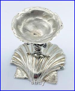 Italian Sea Shell Silver Salt Cellar Vintage Cassetti