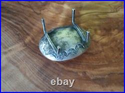 KENNETH BEGAY White Hogan NAVAJO Sterling Silver Vintage Salt Spoons with Cellar