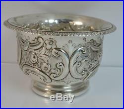Large Georgian Solid Silver Circular Bowl or Salt Cellar