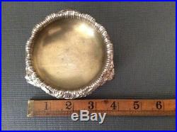 Large Silver Master Salt Cellar / Lions /Unknown Hallmarks / Coin Sterling 205g